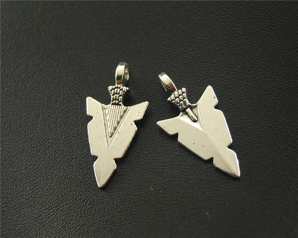 

5pcs Antique Sliver Triangle Charm DIY Jewelry Findings Accessories 13x28mm A1543