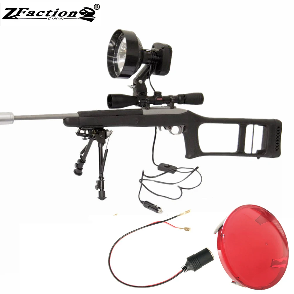 

6"12V 35W HID Durable Scope Mounted Spotlight 3500lm Rifle Mounted Spotlight Adjustable Spot Flood Weapons Lamp Super Brightness