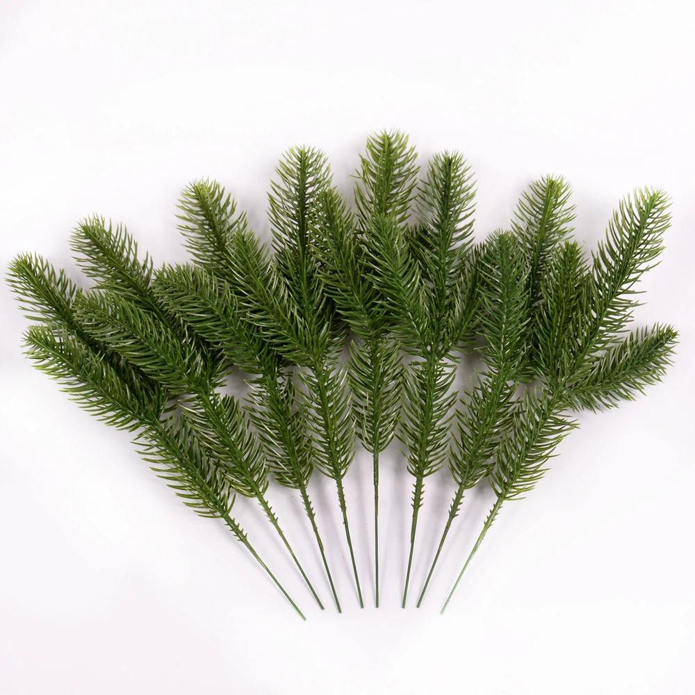 

5pcs Artificial green pine branches artificial flower plant wedding Christmas decoration DIY home furnishings Christmas tree