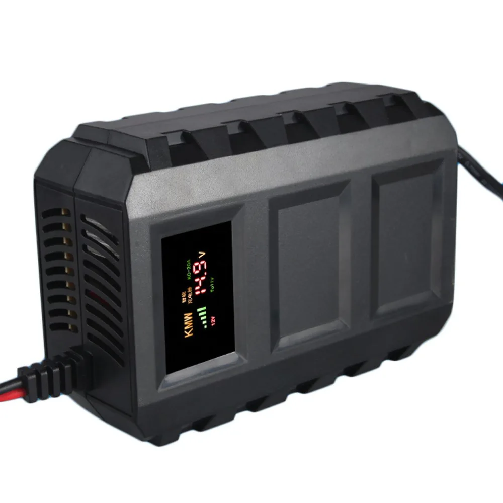 

New 12V Intelligent Battery Charger LED Digital Display Fast 20A Lead Acid Battery Charger EU/US For Automobile Car Motorcycle