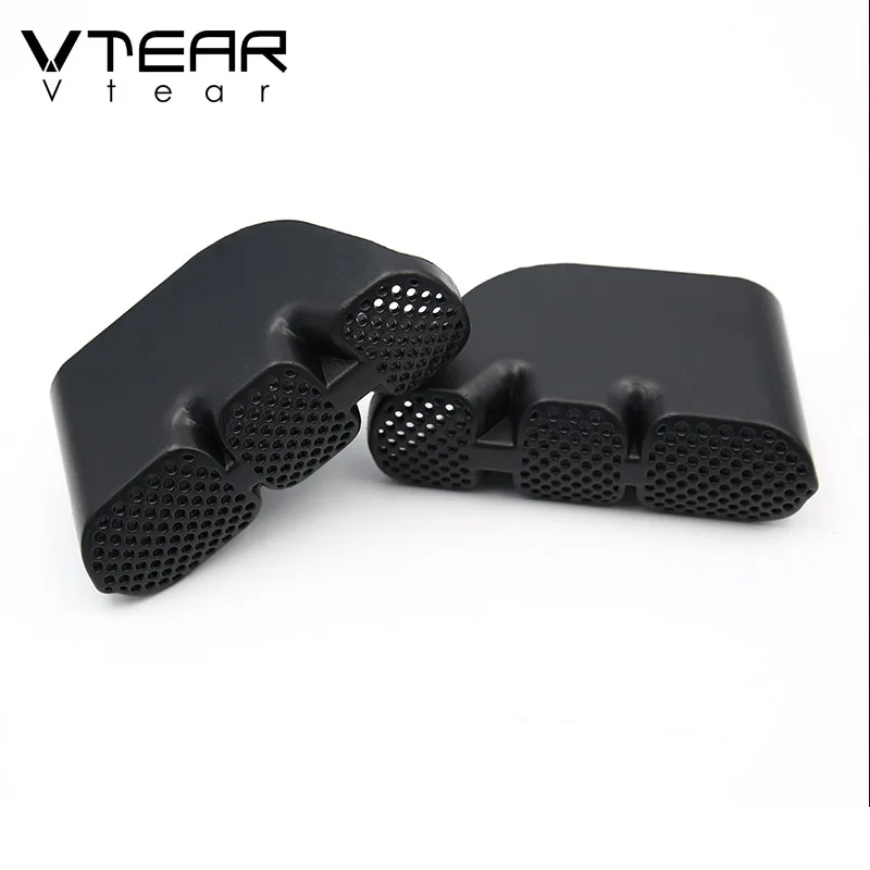 Vtear for Haval F7 air outlet vent protection cover interior mouldings back seat car-styling under rear car accessories - Название цвета: Black