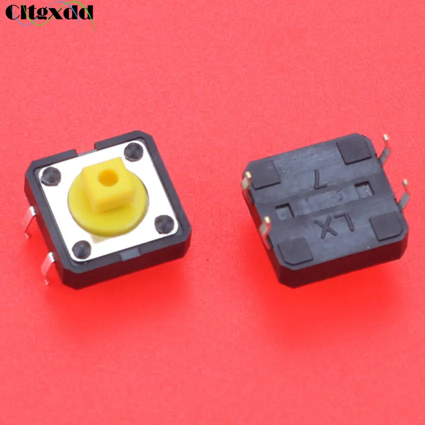 

cltgxdd 1pcs 12x12x7.3 mm Tactile Switches Yellow Square Push Button Tact Switch 12*12*7.3 mm Micro switch