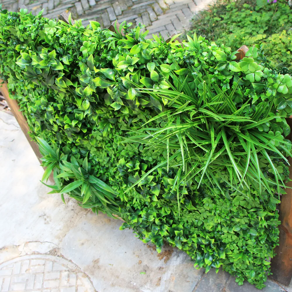 Artificial Boxwood Panels Hedge Wall Privacy Screen Topiary Plant 1x1m Greeny Walls DIY Mats Fencing Backyard Garden Decoration0