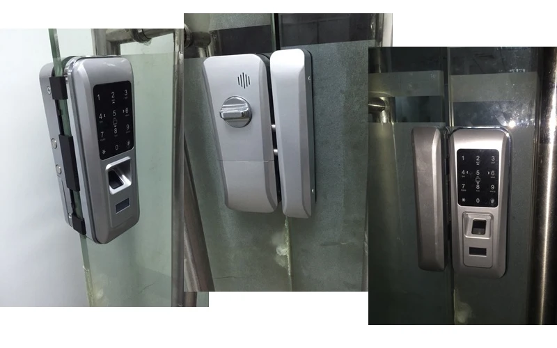 RAYKUBE биометрический дверной замок отпечатков пальцев для офисные стеклянные двери без ключа с сенсорной клавиатурой пульт дистанционного управления интеллектуальный замок R-W06