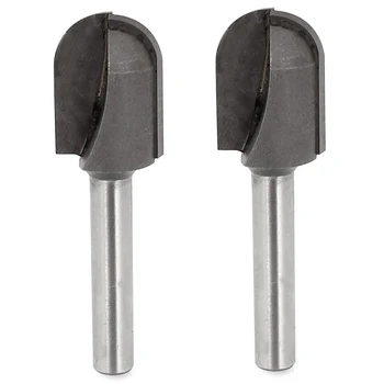 

1/4inch x 5/8inch Woodworking Straight Shank Round Nose Router Bit 2 Pcs