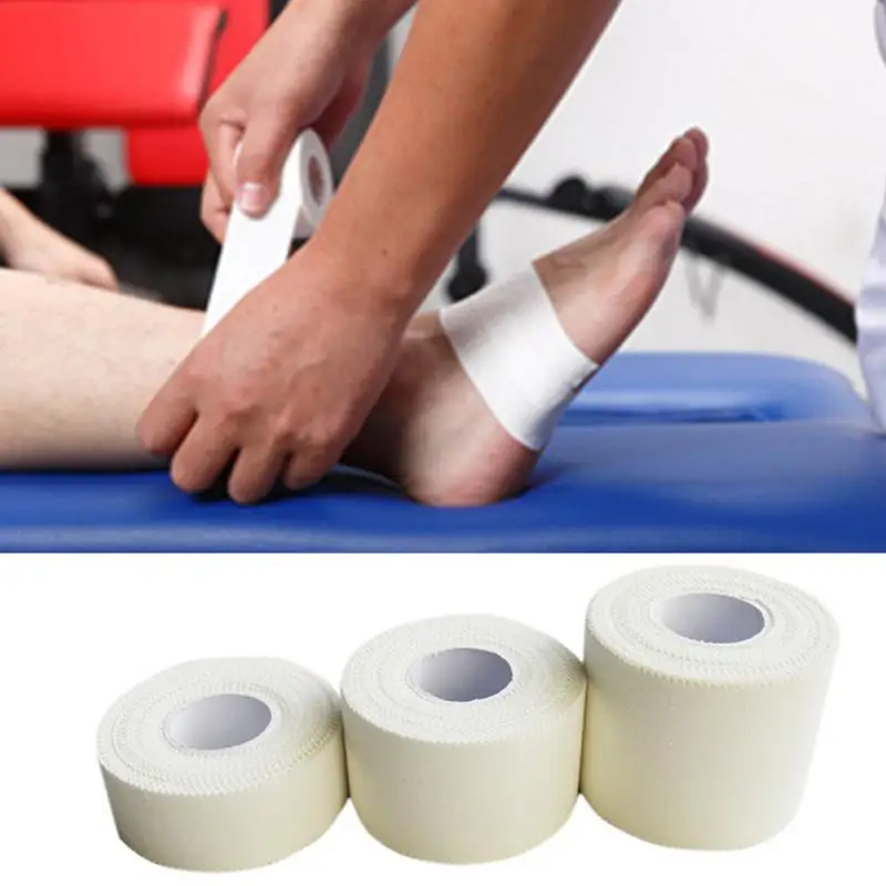 

Self Adhesive Bandage Wrap Protect Finger Elastic Stretch Sports Wrist Hand Thumb Finger Tape Strap First Aid White Tape