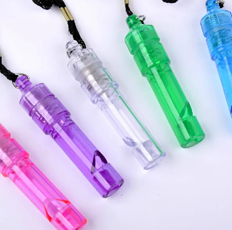Wholesale 100pcs led plastic whistle toy multicolor flashing light up