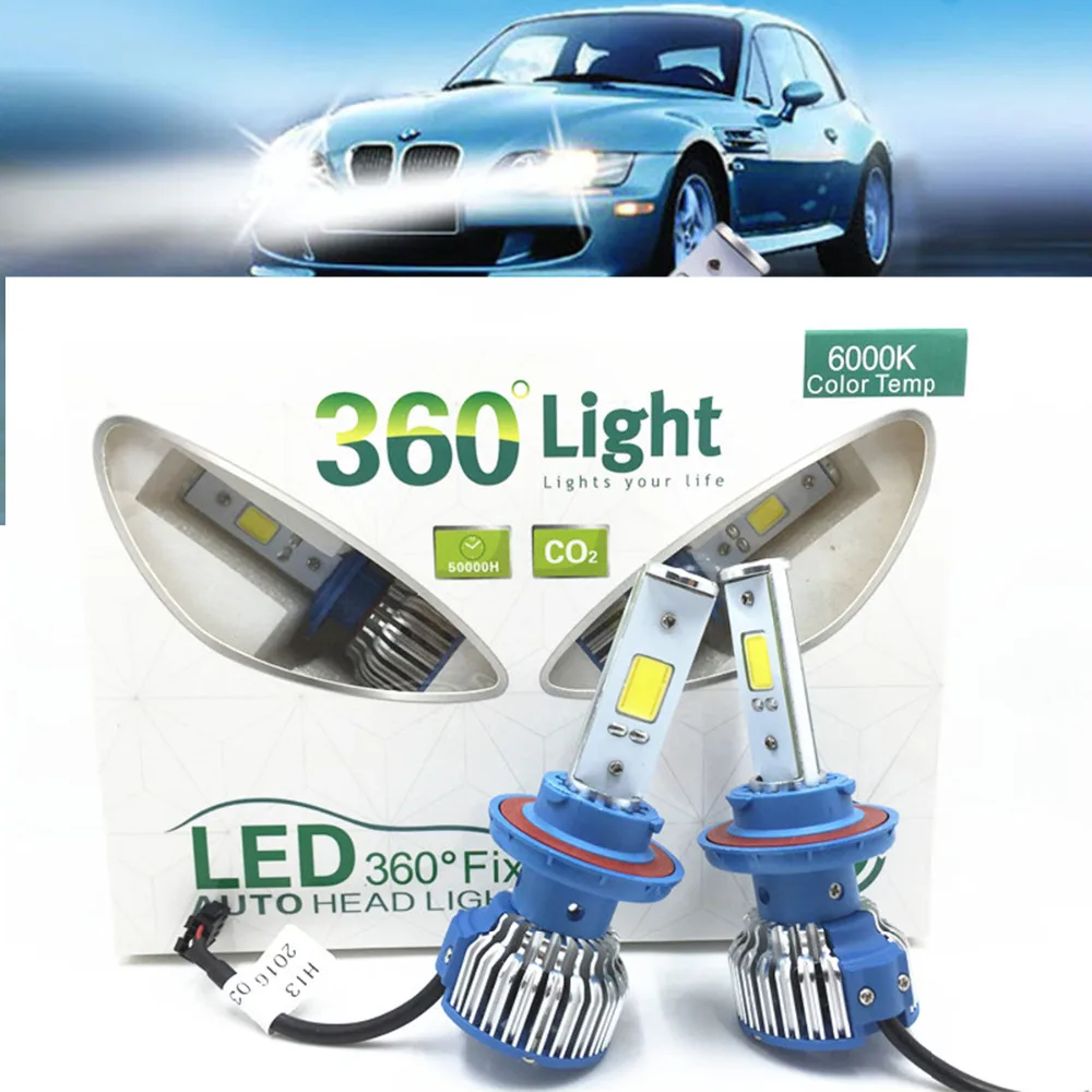 

Clearance! JGAUT H1 LED Headlight H3 H13 880 881 H27 9004 9005 HB3 D2C D2S D2R Universal Auto Headlamp COB 7200L 12V 24V 100W