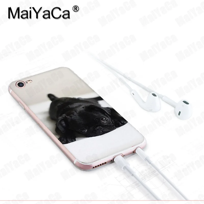 Чехол MaiYaCa для iphone 7 6 X черный прозрачный чехол iPhone 8 6S Plus 5 5S SE 5C XS XR|Чехлы-накладки| |