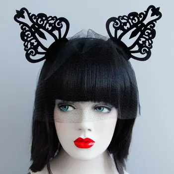 

Halloween cosplay costume devil headband veil nightclub sexy party mask halloween festival bar dance headband fun accessories