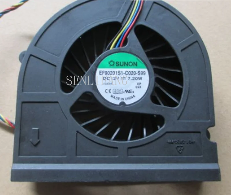 

Free shipping EF90201S1-C020-S99 DC 12V 7.20W 4-Wire Server Laptop Cooler Fan