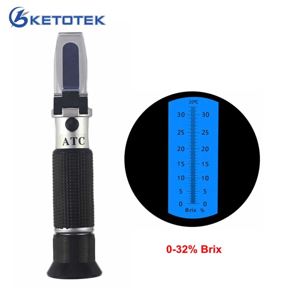 0-32% Brix Hand Held Brix Refractometer For Sugar Beer with ATC Calibration Refratometro Sugar Tester with Retail Box цена 0-32% Brix Hand Held Brix Refractometer For Sugar Beer with ATC Calibration Refratometro Sugar Tester with Retail Box цены онлайн