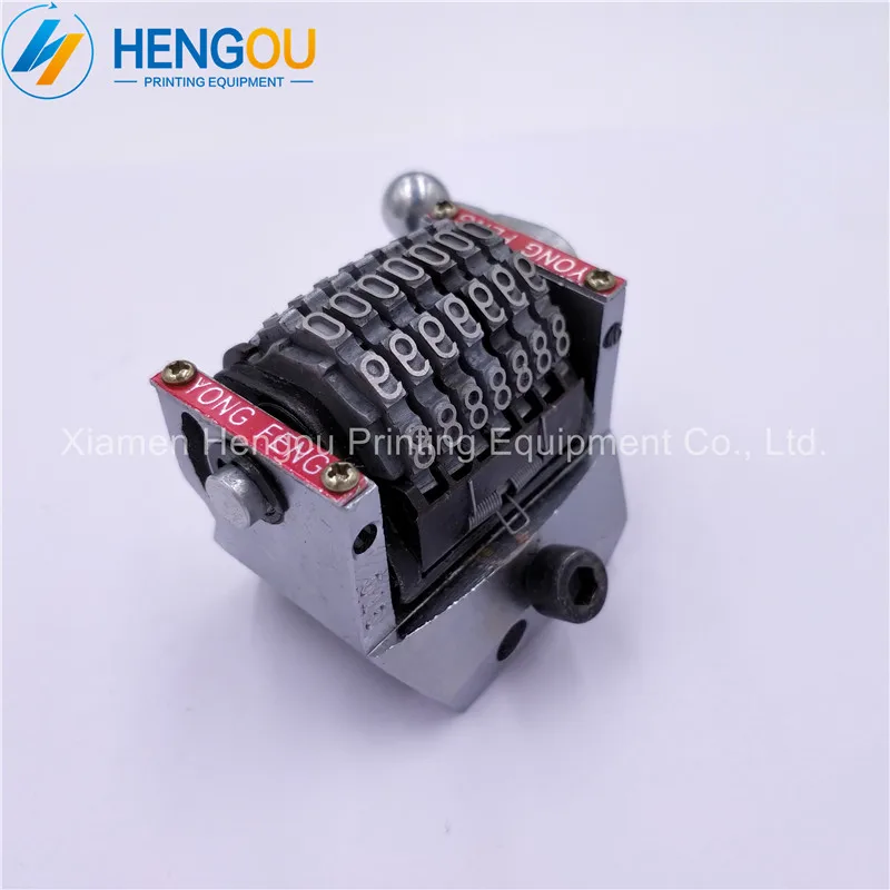 

2 Pieces Free Shipping Heidelberg Machine GTO Parts Without Spring 7 Digits Numbering Machine Vertical Backward 098765...