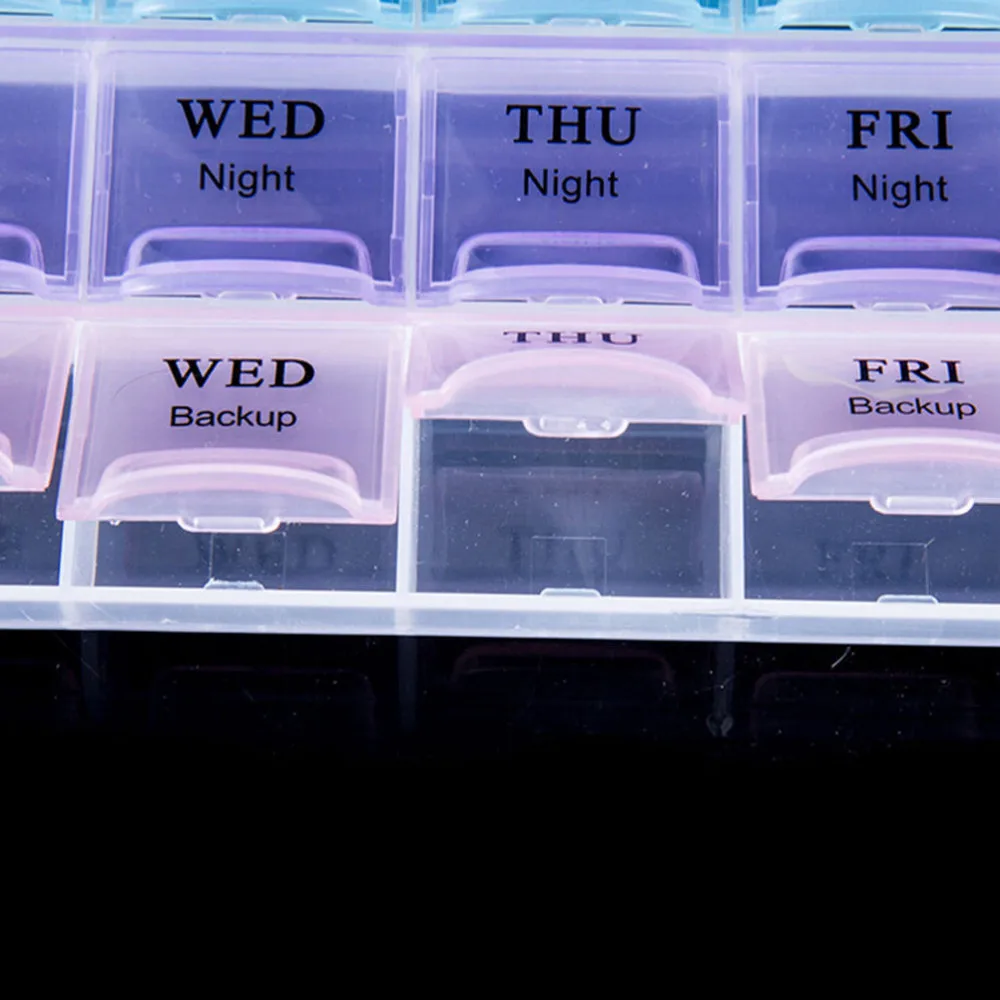 Уход за здоровьем 4 ряда 28 квадратов в неделю 7 дней таблетки коробка для лекарств держатель для хранения лекарств Органайзер Контейнер Чехол-дозатор