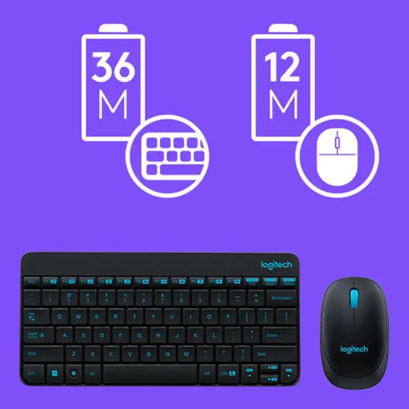 Беспроводная клавиатура и мышь lotech MK245 комбинированный брызгозащищенный набор для Windows хромированная ОС