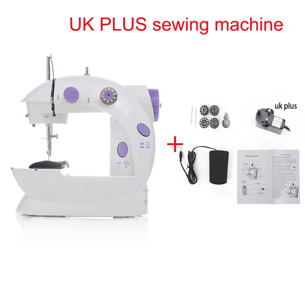 Mini Portable Handheld sewing machines Stitch Sew needlework Cordless Clothes Fabrics Electrec Sewing Machine Stitch Set 16 - Цвет: UK PLUG