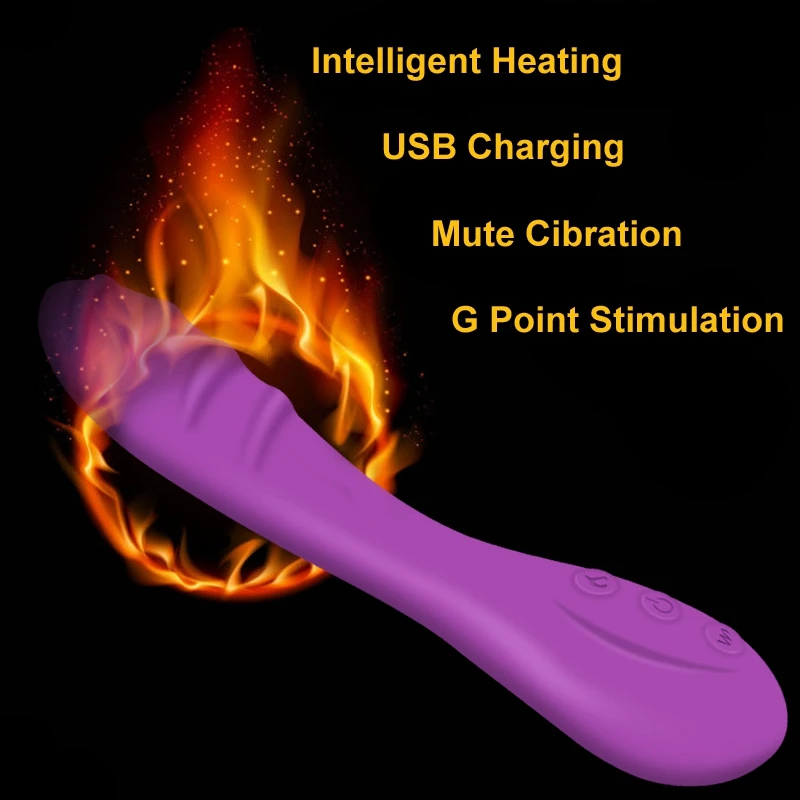 Newest Rechargable Heating Female Vibrators Multispeed Full Waterproof Sex Toys font b Dildo b font G