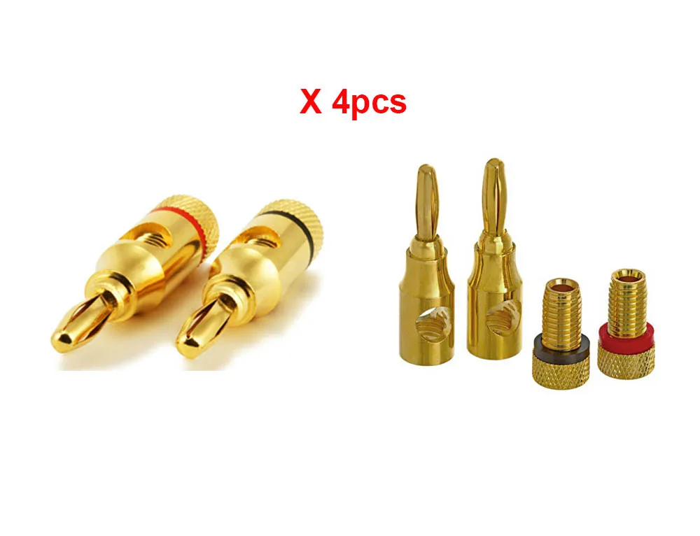 8x Gold Musical Lautsprecher Kabel Draht Schraube Metall Banane Stecker ZP 8x Gold Musical Lautsprecher Kabel Draht Schraube Metall Banane Stecker ZP