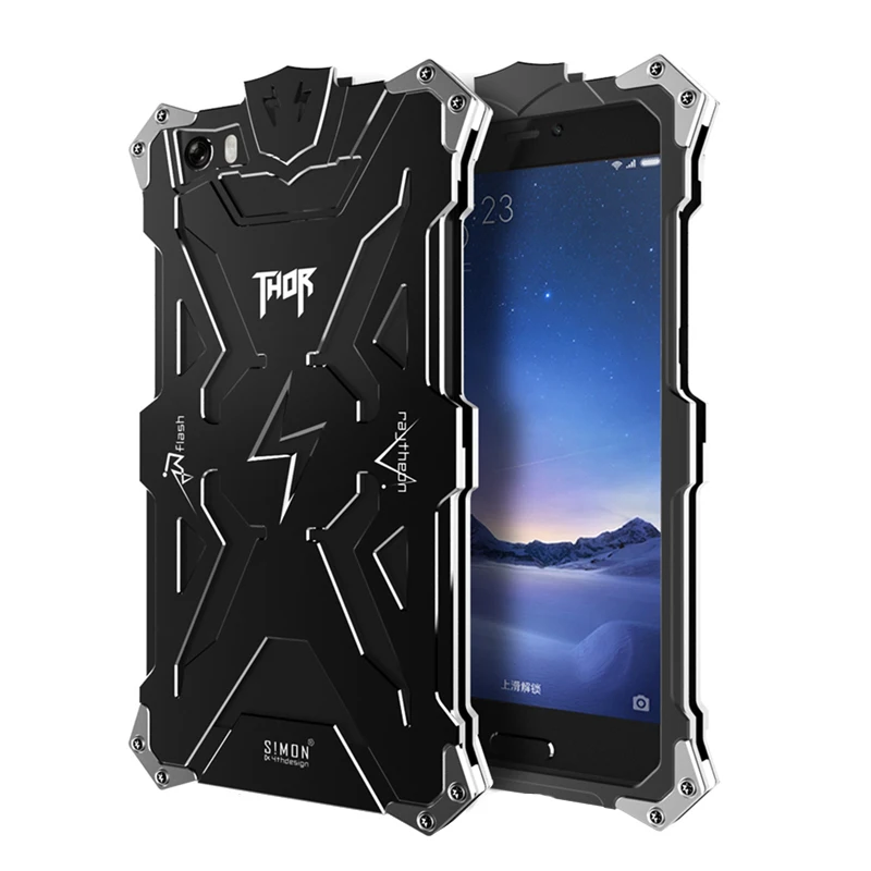 Simon Thor Iron Man Shockproof Aluminium Metal Frame Phone Cases For Xiaomi Mi3 Mi4 Mi4i Mi4c