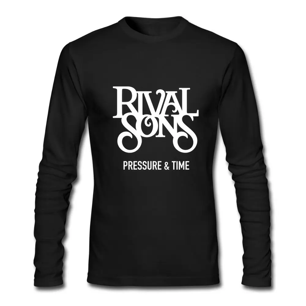 Новый Rival Sons Рок Группа Логотип давление и время с длинным рукавом для мужчин & #039 s