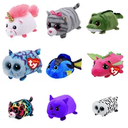 10 см мини teeny tys Ty плюшевые игрушки Beanie Boos большие глаза лиса Единорог карман ЦУМ конфеты свинка Мягкая кукла розовая Сова TY подарок для