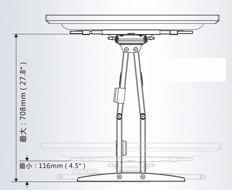 NB sp5 50 "-80" без каблука Панель LED ЖК-дисплей ТВ настенное крепление Full движения тяжелых Держатели мониторов 6 качели руки