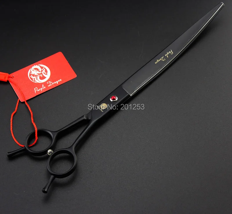 

9.0Inch Big Pet Curved Head Scissors Cutting Scissors,Black Painted Grooming Pet Shears with Two Tailed,JP440C,1pcs,LZS0504