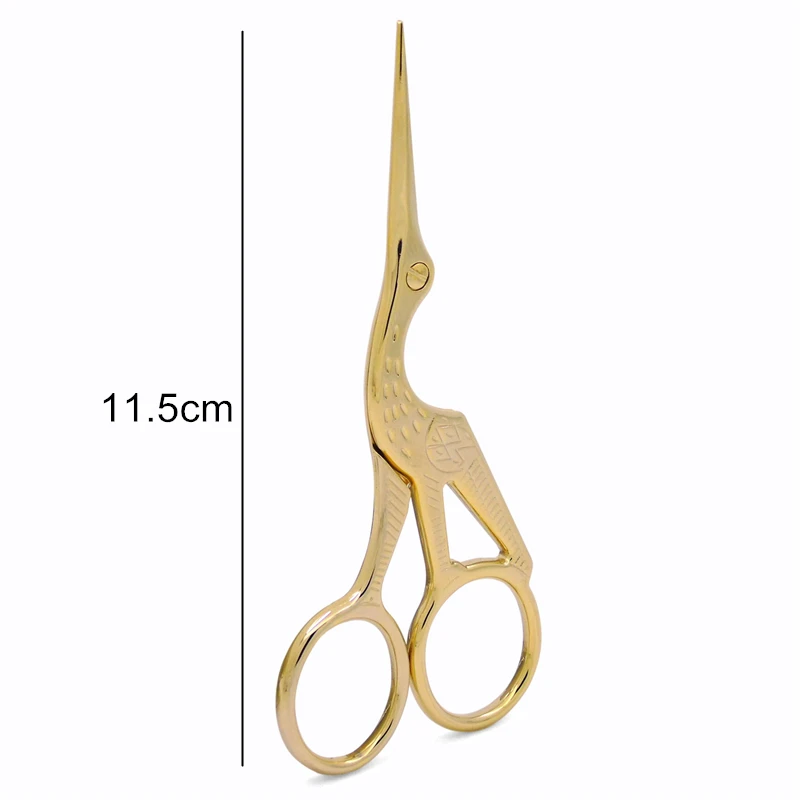 1Pc Color Titanium Stainless Steel Vintage Scissors Antique Floral Sewing Scissor for Needlework Tailor Shears Fabric DIY Tool,Q - Цвет: Crane shear