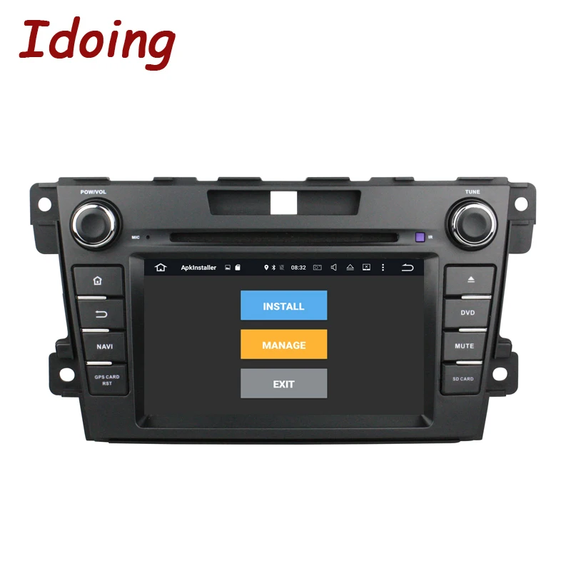 Sale Idoing 2Din Steering Wheel Android 8.0 Fit Mazda CX7 CX 7 Car DVD Player 8Core 4G+32G GPS Navigation Touch Screen WiFi OBD2 1