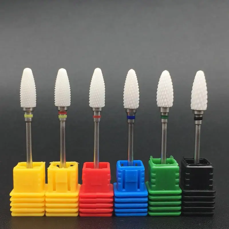 

RIKONKA Ceramic Milling Cutter For Manicure Mill Manicure Machine Set Cutter For Pedicure Electric Nail Files Nail Drill Bits