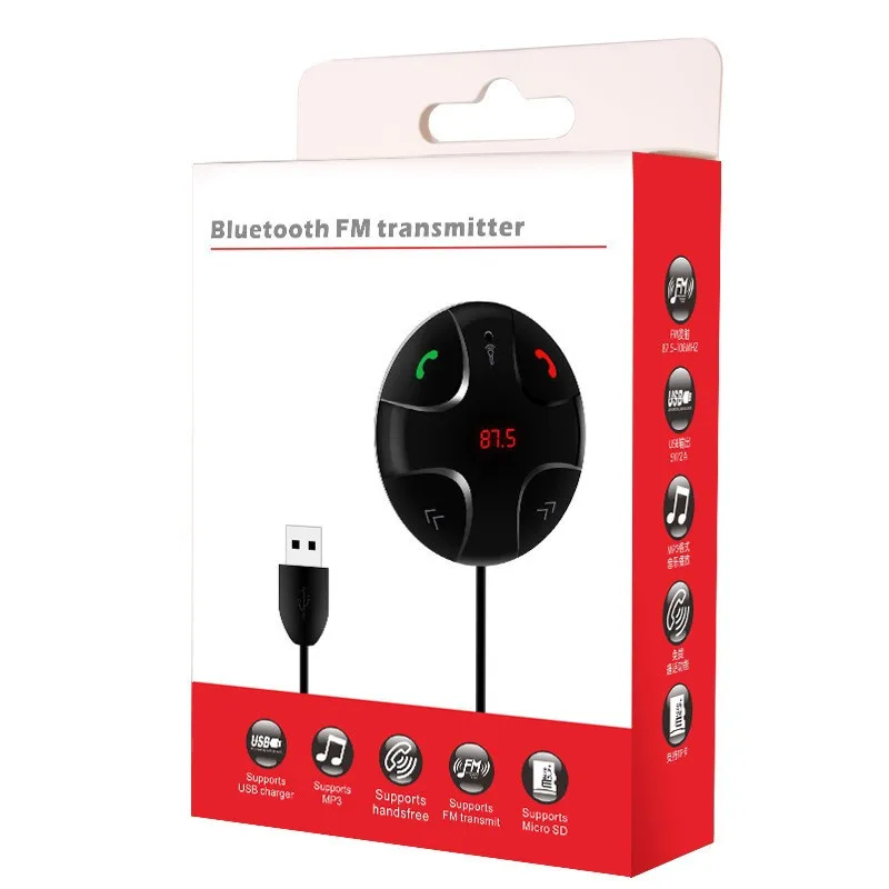 Bluetooth Car Kit MP3 Player Audio Wireless FM Transmitter USB Support SD Tf Card LCD Display Car Charger For iPhone 5 5S 6 6S (1)