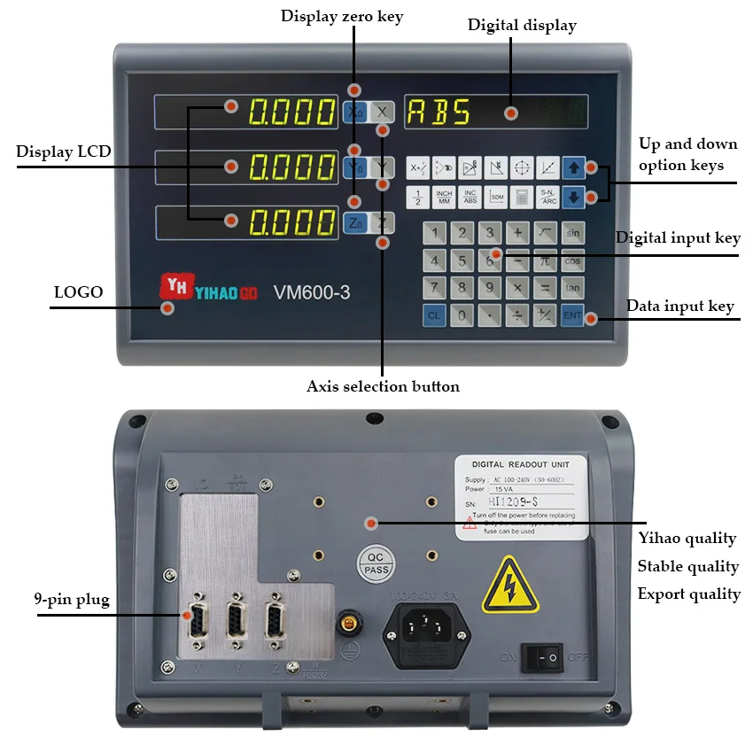 A Set of Lines with A Monitor Dro for Lathe Milling Linear Encoders for Length Measurement 50mm to 1000mm Linear Encoders