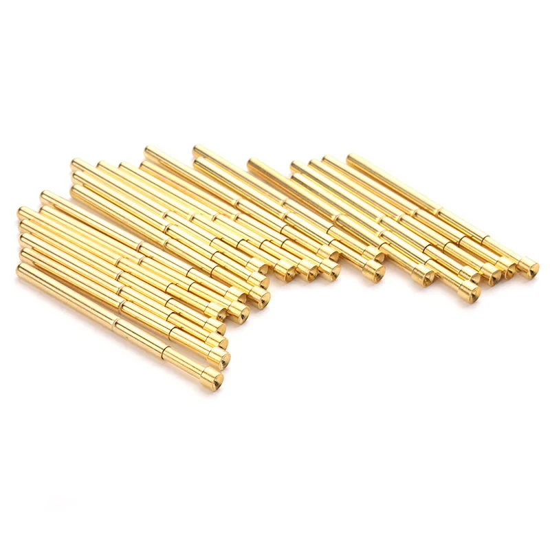 Pointed Spring Test Probe Spring Total Length 33.35mm Gold Plating For Testing Circuit Board Instrument Tool PA125-A2 100Pcs