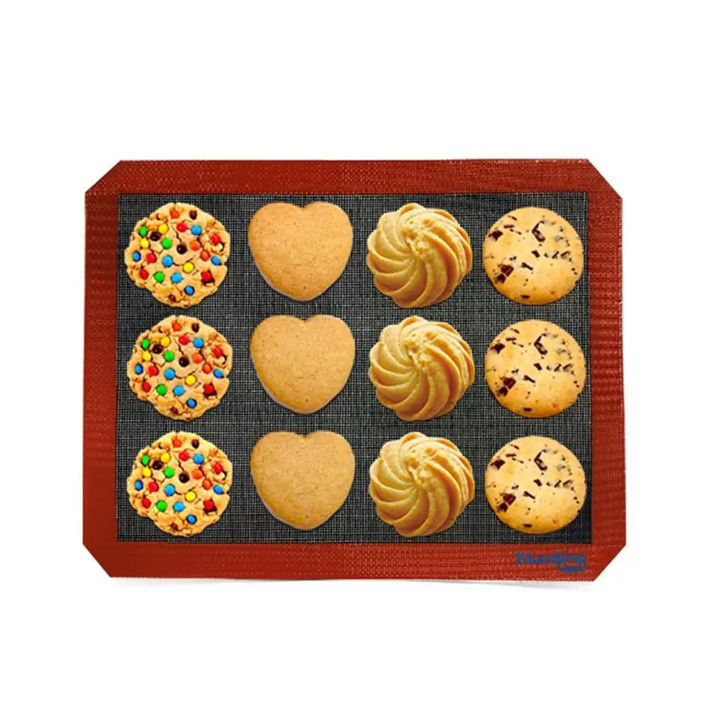 Bluedrop large size bread baking mat Eclair baking sheet cookies biscuits bakery mesh sheet silicone baking liners 37x57cm