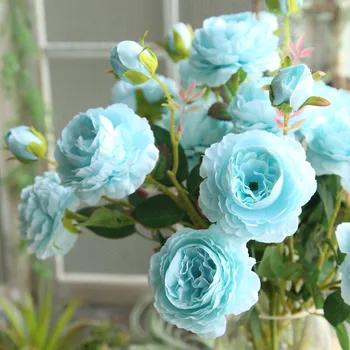 

Artificial Fake Western Rose Flower Peony Bridal Bouquet Wedding Home Decor flores artificiais para decora o