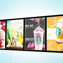 4 графика/колонка) Магнитная Рамка для меню светодиодный рекламный светильник коробки, Светодиодная доска магазин, рекламная защелкивающаяся рамка светодиодная кофейная вывеска