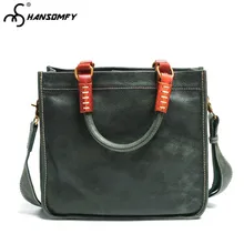 Женская квадратная сумка-мессенджер, ручная работа, мягкая натуральная кожа, диагональная женская простая ретро сумка, портфель