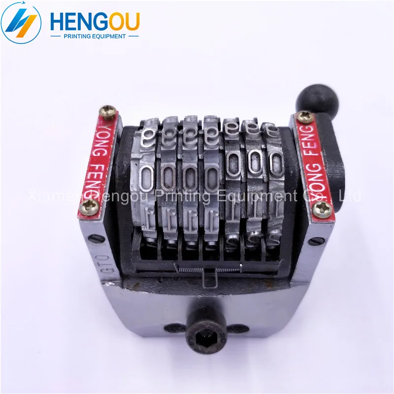 2 шт. машина Heidelberg GTO46 GTO52 7 значная цифровая вертикальная 012345... последние три биты