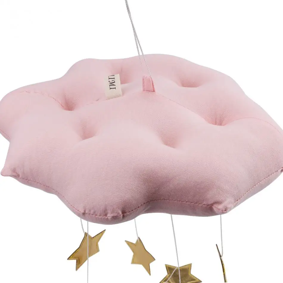 Плавающая подвеска в виде облака с Луной и звездами, детская кроватка для кроватки, детская подвесная кровать, плюшевая игрушка, ручной Колокольчик для детей