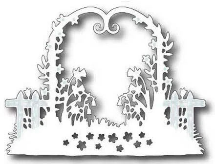 

Spring Gate Frame 121*91mm Metal Cutting Dies Scrapbooking Album DIY Card Craft Embossing Die Cuts New 2019 Arrival