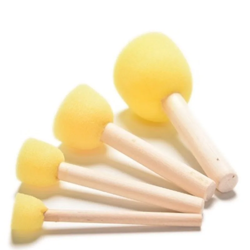 4 Sizes Set Diy Wooden Sponge Painting Graffiti 4Pcs Paint Brush For Kids Drawing Toys huismerk kopen in de aanbieding 4 Sizes Set Diy Wooden Sponge Painting Graffiti 4Pcs Paint Brush For Kids Drawing Toys huismerk kopen in de aanbieding