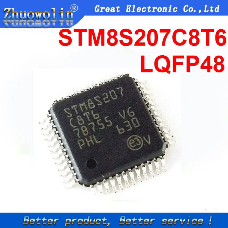 1 шт./лот STM8S207C8T6 LQFP-48 | Электронные компоненты и принадлежности
