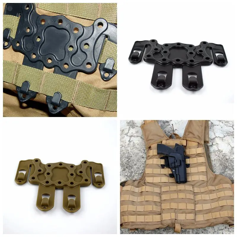 

Cheap Tactical Molle Platform Holster Belt Glock Holster M9 Army Strike Combat Gun Holster Adapter For Sig Sauer P226 Colt 1911