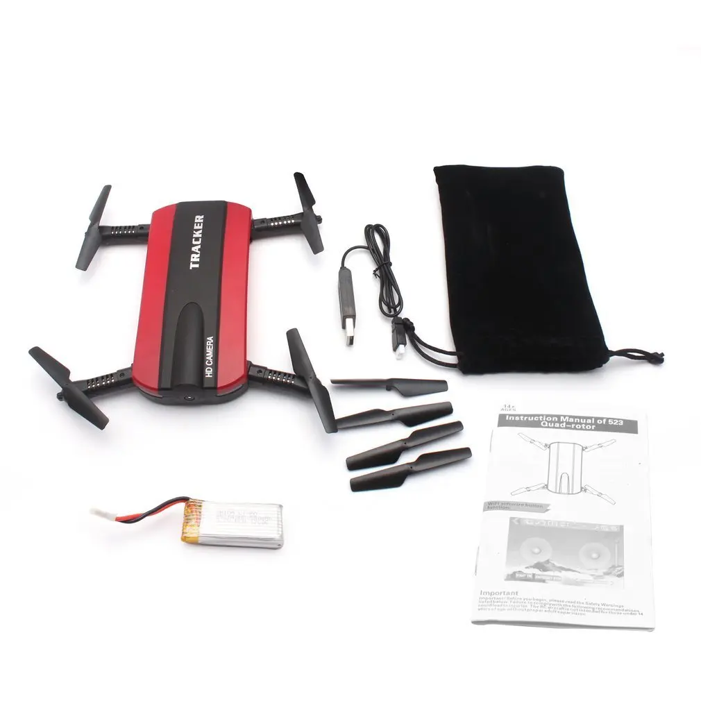 

JXD 523 Tracker Selfie Pocket Drone Altitude Hold Foldable JXD523 Mini RC Quadcopter WIFI FPV Camera Helicopter Headless VS H37