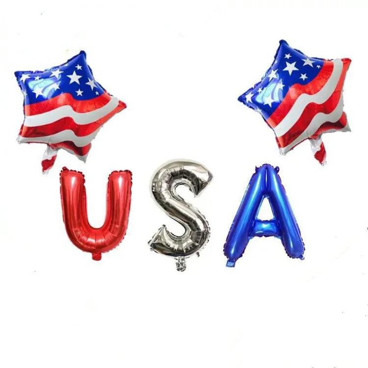 American Independence Day star stripe Pentagram Number Balloon patriotic party set July 4 decoration
American Independence Day star stripe Pentagram Number Balloon patriotic party set July 4 decoration