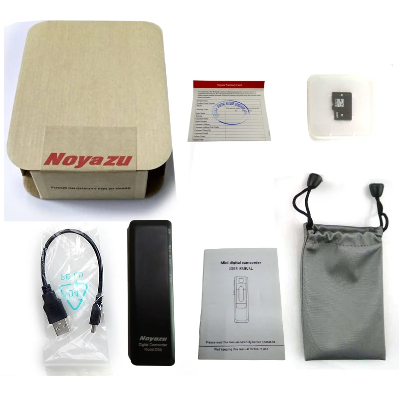 NOYAZU D30 8GB Digital Camcorder Professional Audio Recorder Voice Pen Dictaphone Digital Voice Recorder with Camera Gifts