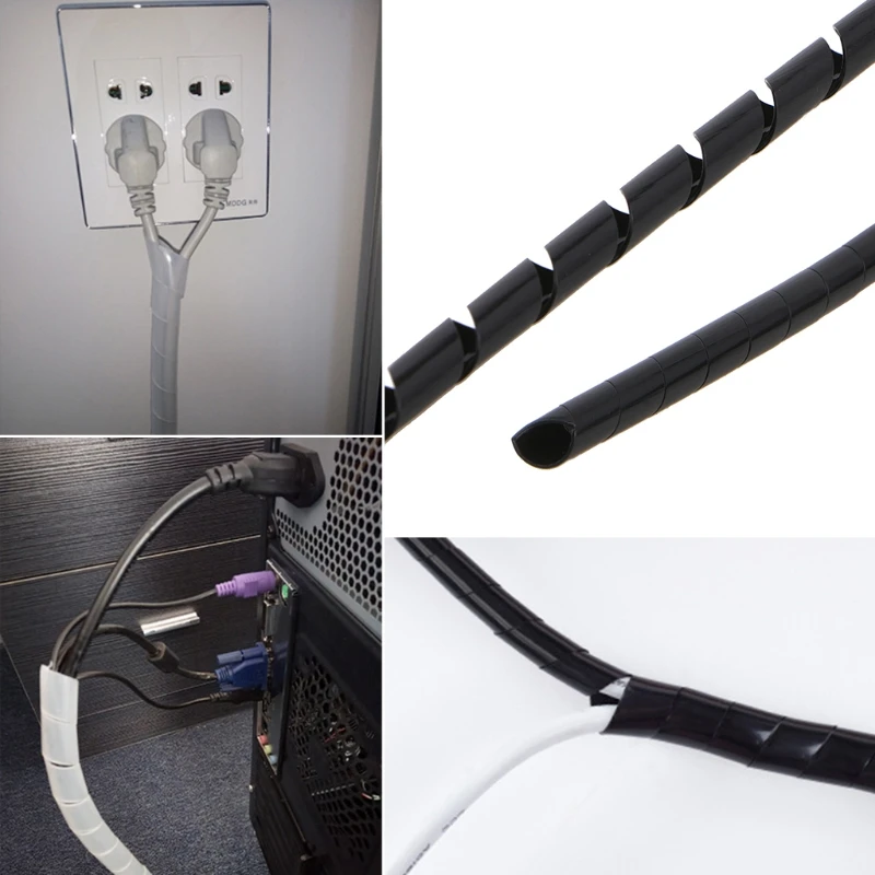Cable Wire Tidy Wrap PC Home Cinema TV Management Organizing Spiral