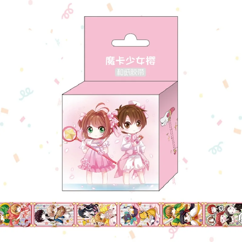 1,5 см * 5 м аниме Card Captor Sakura мультфильм васи лента клейкая лента DIY стикер для скрапбукинга Label клейкой ленты