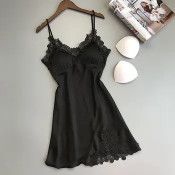 

Sexy Lingerie Women Silk Lace Robe Dress Babydoll Nightdress Nightgown Sleepwear