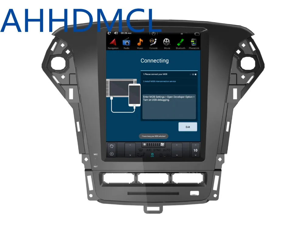 Sale Car Multimedia Player PC PAD Tesla Style Player Android 7.1 GPS For Ford Mondeo Auto A/C Edition 2007 2008 2009 2010 2011 2012 2